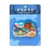 Adesivo Magnético de Geladeira de Wuhan Torre da Garça Amarela Universidade de Wuhan Cerejeiras Ponte do Rio Yangtze Presentes Culturais e Criativos Lembranças de Viagem