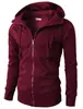 Nuevo Suéter Jacquard Deportivo de Fitness Casual Cardigan de Felpa Chaqueta con Capucha para Hombre