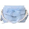 Bolso Bandolera de Nicho de Verano para Mujer 2026 Nuevo de Moda Tendencia Lazo Hada Perla Bolso Cuadrado Pequeño