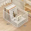 Estante de almacenamiento de libros debajo del escritorio con ruedas, caja de almacenamiento móvil para la organización de libros en el salón de clases de estudiantes de secundaria.