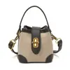 Bolso tipo cubo para niñas estilo fragancia pequeña, monedero de mezclilla con estampado de leopardo de moda, bolso cruzado pequeño mini de lujo ligero, moderno para niños