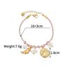 Pulseira Trançada Colorida de Aço Inoxidável com Ouro 18K para Meninas, Estilo Ins, Não Desbota, Luxo Leve, Sensação de Alta Qualidade, Joias de Moda Populares Europeias e Americanas