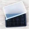 El Fabricante Recomienda Bandeja de Hielo de Silicona de Grado Platino con 15 Compartimentos y Tapa, Caja para Suplementos Alimenticios de Bebé, Molde para Cubitos de Hielo con 15 Compartimentos