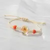 Pulsera de Serie de Flores Secas al por Mayor Vidrio Espécimen de Flor Real Gipsófila Flor de Durazno Árbol de la Fortuna Mariposa Pulsera Escénica Joyería