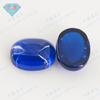 Huagang Gem Em forma de ovo 113 # Base plana Plain Blue Sharp Crystal Bare Stone Oval Arc Safira artificial atacado