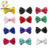 Haochuan 477 Clip de lazo de lentejuelas europeo y americano de 3 pulgadas, lazo de malla hueca de doble capa, accesorios brillantes para el cabello de niños