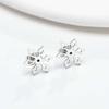 Nuevos pendientes de copo de nieve de acero inoxidable de invierno, mini pendientes sencillos de lujo ligeros de nicho, accesorios transfronterizos al por mayor