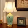 Venta Directa de Fábrica Lámpara de Mesa Cerámica para Dormitorio, Sala de Estar, Estudio, Mesita de Noche, Lámpara de Mesa de Gama Alta, Lámpara de Mesa de Exportación Estilo Europeo y Americano