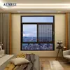 Ventana Deslizante de Tres Rieles con Certificación CE Puerta de Doble Acristalamiento Puerta Deslizante Exterior de Aleación de Aluminio Ventana Deslizante de Vidrio Cocina Sala de Estar