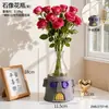 Estatua Moai Vintage Florero Hidropónico Arreglo Floral de Vidrio Botella Pequeña Decoración de Escritorio de Sala de Estar de Gama Alta Recepción Oficina
