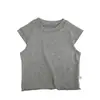 Camiseta Dulce y Energética para Niñas con Mangas Volantes, Top de Verano para Bebé con Costilla y Volantes sin Mangas, Camiseta Interior Linda para Niños Pequeños