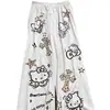 Pijama de Manga Larga de Costilla de Seda de Hielo Yangsheng con Almohadillas en el Pecho para Mujer, Nuevo Conjunto de Ropa para el Hogar Estilo Perezoso Gato Primavera y Otoño