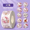 Pegatinas de Rollo de Dibujos Animados Sanrio para Niños, Lindas Pegatinas de Sellado, Pegatinas de Recompensa para Estudiantes, Pegatinas para Material de Manualidades Guka