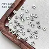 Bandeja Espaciadora de Flor Calada de Plata Antigua Retro Sombrero de Flor Material para Abalorios Hechos a Mano DIY Accesorios de Cuentas para Pulseras Collares Joyería