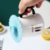 Hill Silicone Water Cup Tampa Selada Creative Tea Cup Tampa Caneca de vidro Ceramic Cup Dust-proof Nordic Color Cup Tampa