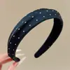 Diadema retro de corona alta para mujer, simple y elegante, diadema de ala ancha que no estrangula el cabello, accesorio para el cabello de moda estilo coreano