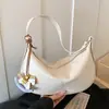 Bolso de Hombro Suave de Cuero Estilo Coreano Transfronterizo para Mujer 2026 Nuevo Bolso Dumpling Casual de Hombro Único para Viaje de Negocios Gran Capacidad Bolso Cruzado