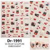 Redanco5D Embutido Ins Celebridade da Internet Adesivos para Nail Art Desenho Animado Gatinho Fofo Adesivos para Unha de Tomate Dr1992