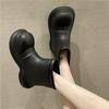 Botas de lluvia para mujer, ropa de abrigo de moda, zapatos impermeables de EVA, botas de lluvia cortas, botas Chelsea Martin de suela gruesa, novedad de 2024