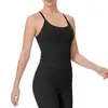 Top de Tirantes Finos con Cuello Halter para Fitness, Hermoso Diseño en la Espalda, Sensación de Segunda Piel, Sujetador Deportivo para Correr para Mujer, Secado Rápido, Camisola de Yoga a Prueba de Impactos