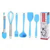 Mini Set de Utensilios de Cocina de Silicona, Herramientas de Repostería para Cocina, Herramientas de Aprendizaje de Cocina para Niños, Espátula Antiadherente, Herramientas Especiales para Ollas de Comida para Bebés
