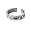 Anillo de plata esterlina S925 japonés y coreano para mujer, con números romanos retro, apertura semanal, joyería de plata para estudiantes, creativa
