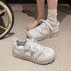 Encaje de Fuente Vintage Encaje Zapatos Forrest Gump Mujer Primavera y Verano 2025 Nuevo Plataforma Blanca Calzado Deportivo Casual