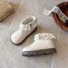 Botas para Niña 2026 Nuevo Otoño Invierno Niñas Pequeñas de Encaje Más Terciopelo Botas Cortas de Princesa Botas de Cuero Botas de Barril Martin