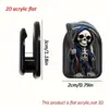 Organizador de Almacenamiento Adhesivo Multifuncional para Coche con Combinación de Patrón de Hoz y Calavera, Superficie Plana Acrílica 2D Transfronteriza