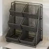 Nuevo Estante de Almacenamiento de Cesta de Verduras para Encimera Escritorio Estante de Verduras Multicapa Pequeño Almacenamiento de Verduras Cocina Cesta de Almacenamiento de Jengibre Cebolla Verduras
