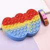 Nuevo bolso bandolera grande de silicona con forma de corazón, mataratas, pionero, niños, puntos de cambio, bolsa de almacenamiento de silicona