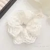 Anel de Cabelo Colorido Estilo Ballet Menina Doce Simples Versátil Corda de Cabelo Grande Tendão de Couro Estilo Coreano Acessórios de Cabelo de Cetim de Alta Qualidade