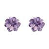 Novos Brincos de Flor de Resina Franceses Elegantes Gentis Elegantes Elegantes Elegantes Brincos Moda Versátil Sensação de Alto Padrão Brincos de Celebridade da Internet para Mulheres