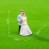 Figuritas de pareja de novios de rosa miniatura para micropaísajes, accesorios de decoración DIY para casas de muñecas, pequeños adornos de escritorio