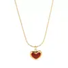 Colar de Amor com Gota de Óleo Vermelho Feminino Leve Luxo High-end Corrente Clavícula Elegante Moda Colar Versátil