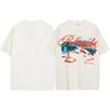 Camiseta unisex holgada informal de manga corta con estampado de logotipo retro de RHUDE para primavera y verano de 2024