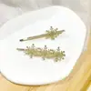 Nova Presilha de Cabelo com Strass de Floco de Neve Clipe Lateral Clipe para Franja Clipe Jacaré Acessórios de Cabelo Adorno de Cabeça com Diamante Brilhante para Menina