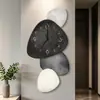 Reloj de Pared Que Trae Fortuna, Reloj Luminoso LED de Alta Gama para Pared de Fondo de TV, No Requiere Taladro, Reloj de Pared Silencioso para el Hogar