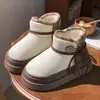 Zapatos de Algodón de Invierno para Mujer, Ropa de Abrigo, Forro de Felpa, Suela Gruesa, Zapatos Postparto, Zapatos de Algodón Cálidos y Cómodos para el Hogar