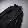 Abrigo corto ajustado para mujer de otoño e invierno 2026, cuello alto, top de doble botonadura para mujer, versátil para ir al trabajo, comercio exterior