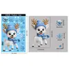Decorações de Festa de Natal da Amazon Rena Azul Papai Noel Adesivos Estáticos Floco de Neve Boneco de Neve Adesivos para Vidro