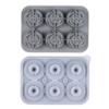 Molde de Cubitos de Hielo Congelado Hogar Silicona de Grado Alimenticio Bandeja de Hielo Herramienta de Molienda Casera con Tapa Creativo Silicona Suave Nevera Hielera