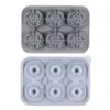 Molde de hielo de silicona de grado alimenticio de 6 rosas para hockey sobre hielo, cubitos de hielo para whisky, máquina de hielo de bolas para uso doméstico