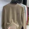 Gola Redonda Forrado com Fleece Espessado Grão Austríaco Fleece Top Moda Solto Popular 2024 Outono e Inverno Pulôver Carta Moletom