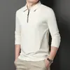 Nova Camiseta Masculina de Manga Longa Outono 2025 para Homens de Meia-Idade, Camiseta Básica Gola Redonda Primavera e Outono para Meia-Idade e Idosos 5A
