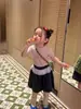 Novedades Verano 2026 Estilo Coreano Ropa Infantil Niñas Cuello Redondo Camiseta Estilo Chica Popular Camiseta Bebé Manga Corta Ajuste Delgado