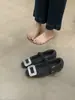 Sapatos Mary Jane, Sapatos de Salto Grosso para Noite com Saias, Sapatos Peludos Franceses para Mulheres, Sapatos Cinzas Forrados com Lã para Outono e Inverno para Mulheres