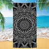 Toalla de Playa de Microfibra Doble Cara de Terciopelo Transfronteriza con Impresión Digital de Logo, Toalla de Baño Grande, Toalla Rectangular Espesada, Secado Rápido