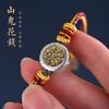 Festival del Bote del Dragón Cuerda Colorida Plata Esterlina 990 Pulsera Flor Fantasma de Montaña para Hombres y Mujeres Retro Trenzada Pulsera Regalo para Niños y Niñas