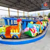 Mini tren turístico para instalaciones de atracciones infantiles con varios estilos y plástico reforzado con fibra de vidrio de alta calidad con alta vida útil